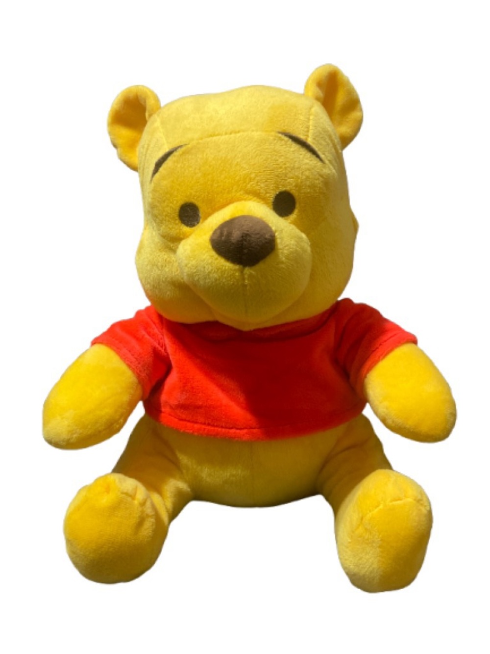 Yellow Plush Bear with Red Shirt - Soft Kids Stuffed Animal